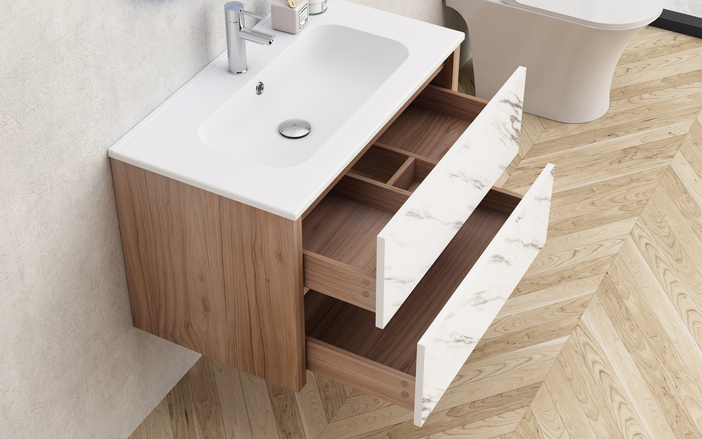 Dulap PVC pentru baie cu chiuveta ICP8050MB Dulap PVC pentru baie cu chiuveta,   2